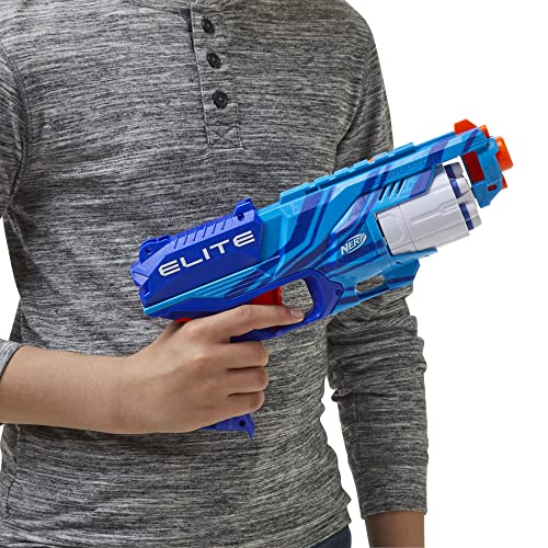 Nerf Elite Disruptor Blaster – 6-Dart Rotating Drum with Slam Fire Action, Blue (Amazon Exclusive)
