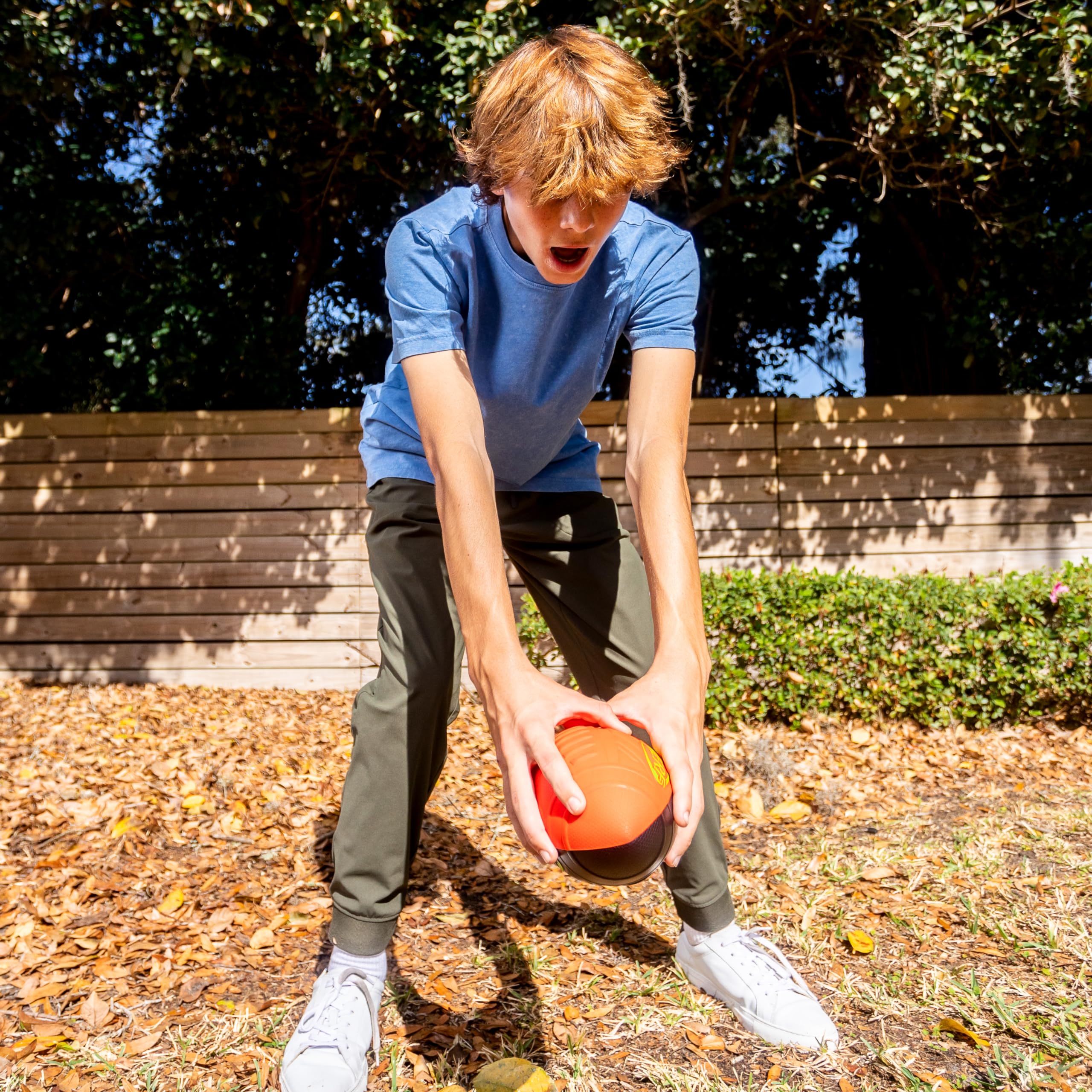 NERF Pro Grip Kids Foam Football – 9-Inch Soft Foam Ball for Indoor & Outdoor Play, Red/Black