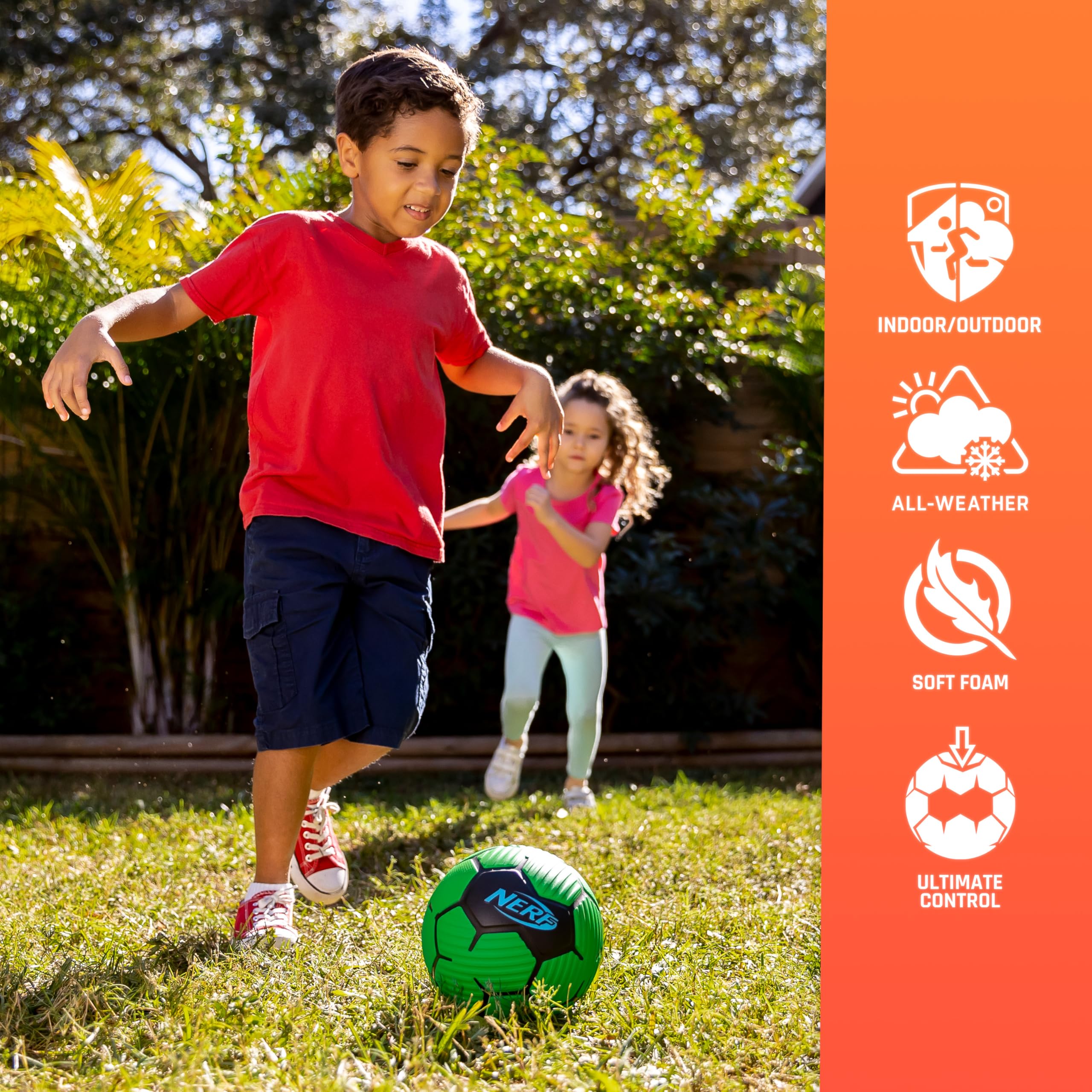 NERF Proshot Mini Foam Soccer Ball – 7-Inch Soft Foam Ball for Toddlers & Kids