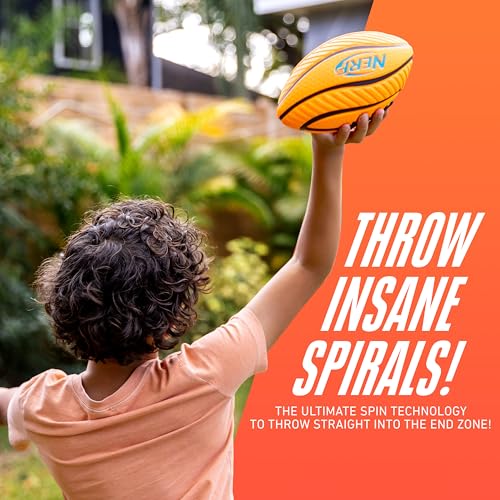 Nerf Spiral Grip Mini Foam Football for Kids – 8.5" Soft Junior Ball