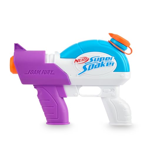NERF Super Soaker Foam Fury Blaster – Foam and Water Blaster with 15-Foot Range