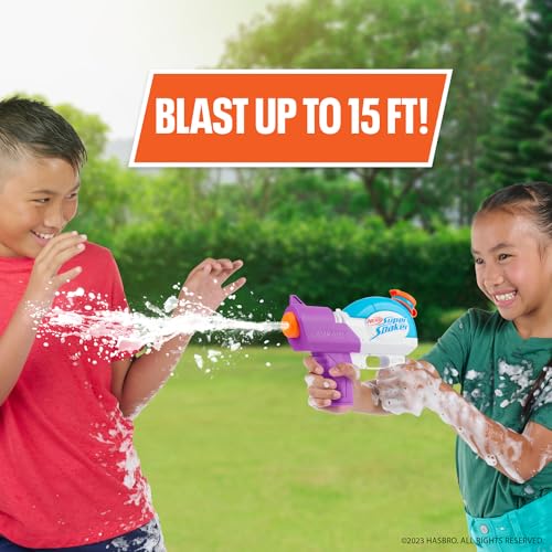 NERF Super Soaker Foam Fury Blaster – Foam and Water Blaster with 15-Foot Range