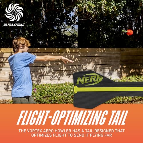 Nerf Vortex Aero Howler Foam Football - Whistling Long-Distance Toy Football for Indoor & Outdoor Play