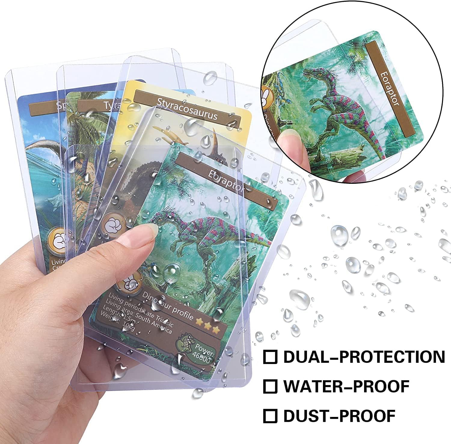NESSDOVE 200 Pack Card Toploaders 3x4 35pt + 100 Penny Sleeves - Blue Hard Plastic Protectors