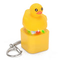 Netholid Duck Keyboard Fidget Clicker Keychain – Quacking Sound, LED Light, Rechargeable