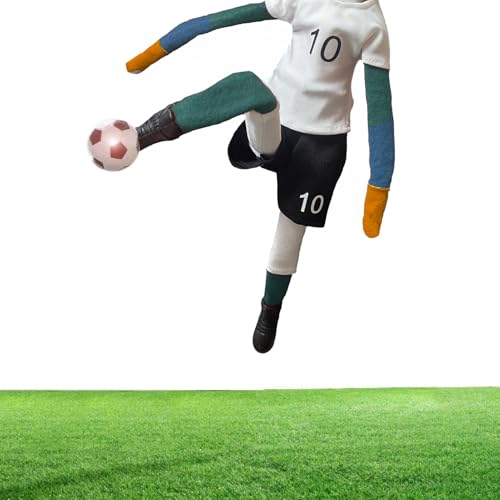 NEVGVUP Soccer Elf Outfit Set – Jersey, Shorts, Shoes, Shin Guards & Ball for Elf Dolls