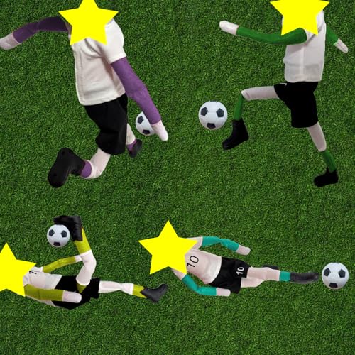NEVGVUP Soccer Elf Outfit Set – Jersey, Shorts, Shoes, Shin Guards & Ball for Elf Dolls
