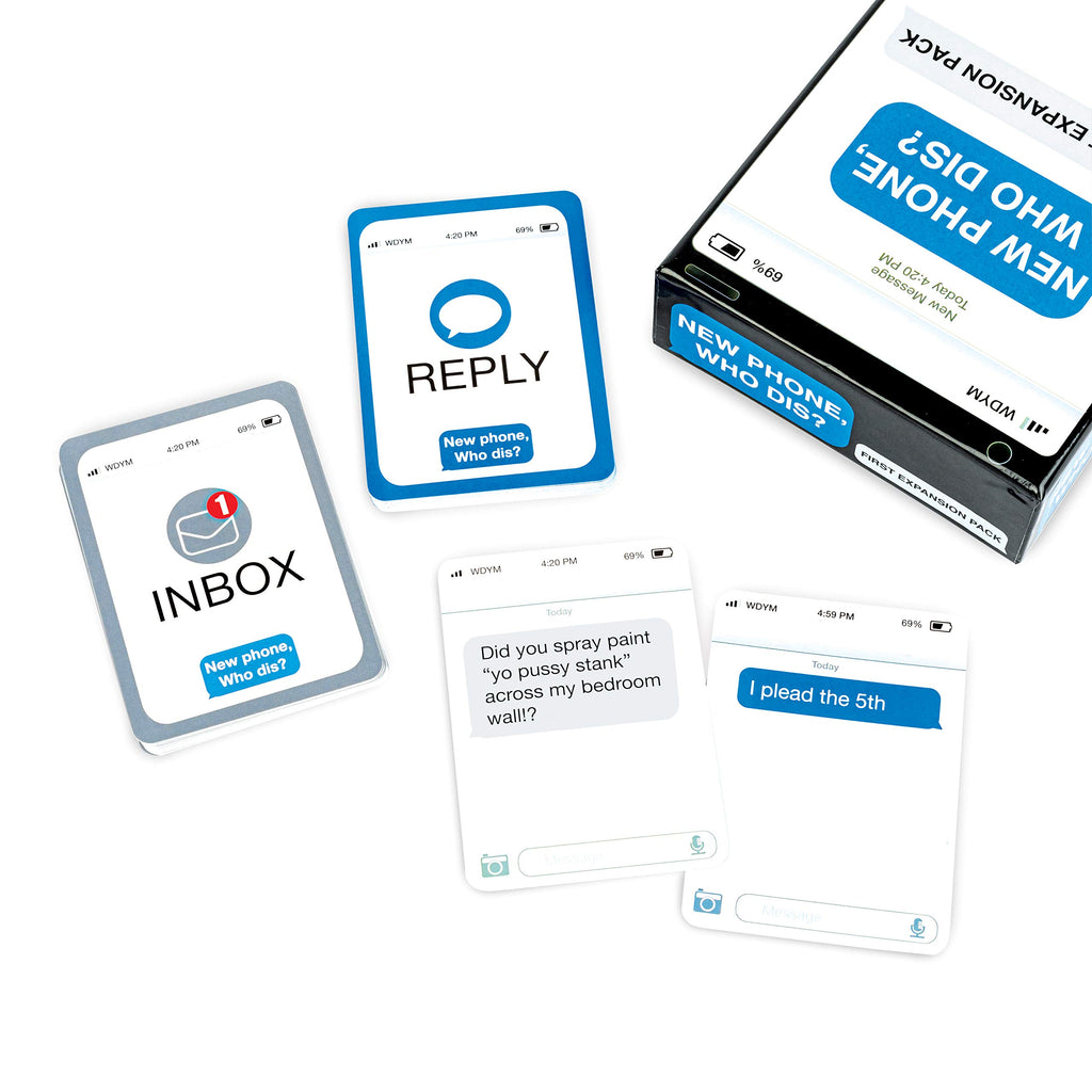 New Phone, Who Dis? Expansion Pack: 45 Inbox & 135 Reply Cards for Adult Party Games