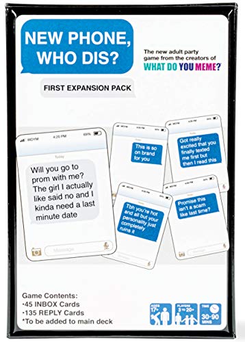 New Phone, Who Dis? Expansion Pack: 45 Inbox & 135 Reply Cards for Adult Party Games