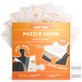 Newverest 6-Pack Puzzle Glue Sheets 10x10″ – Peel & Stick Puzzle Saver with Hangers, No Mess