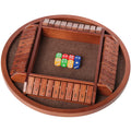 Nicecho Shut the Box Dice Game - 2-4 Player Family Wooden Board Game with 8 Dice, Brown
