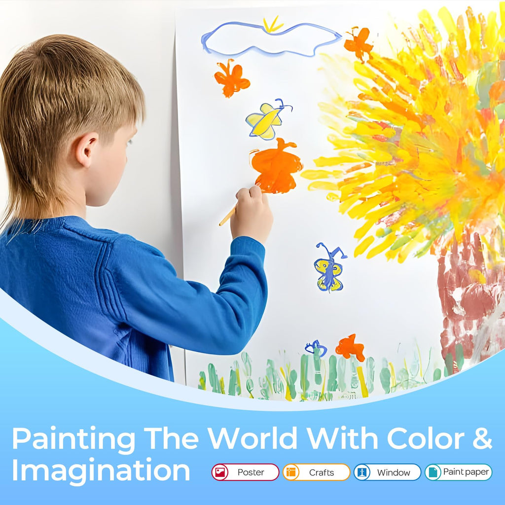 Nicpro 12-Color Washable Finger Paint for Toddlers – Non-Toxic, Easy Clean, 2 oz Bottles