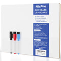 Nicpro 12x16 Inch Small Dry Erase Lap Board – Double-Sided Mini Whiteboard with 3 Water-Based Pens for Kids and Classroom