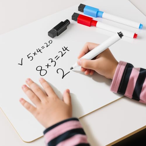 Nicpro 12x16 Inch Small Dry Erase Lap Board – Double-Sided Mini Whiteboard with 3 Water-Based Pens for Kids and Classroom