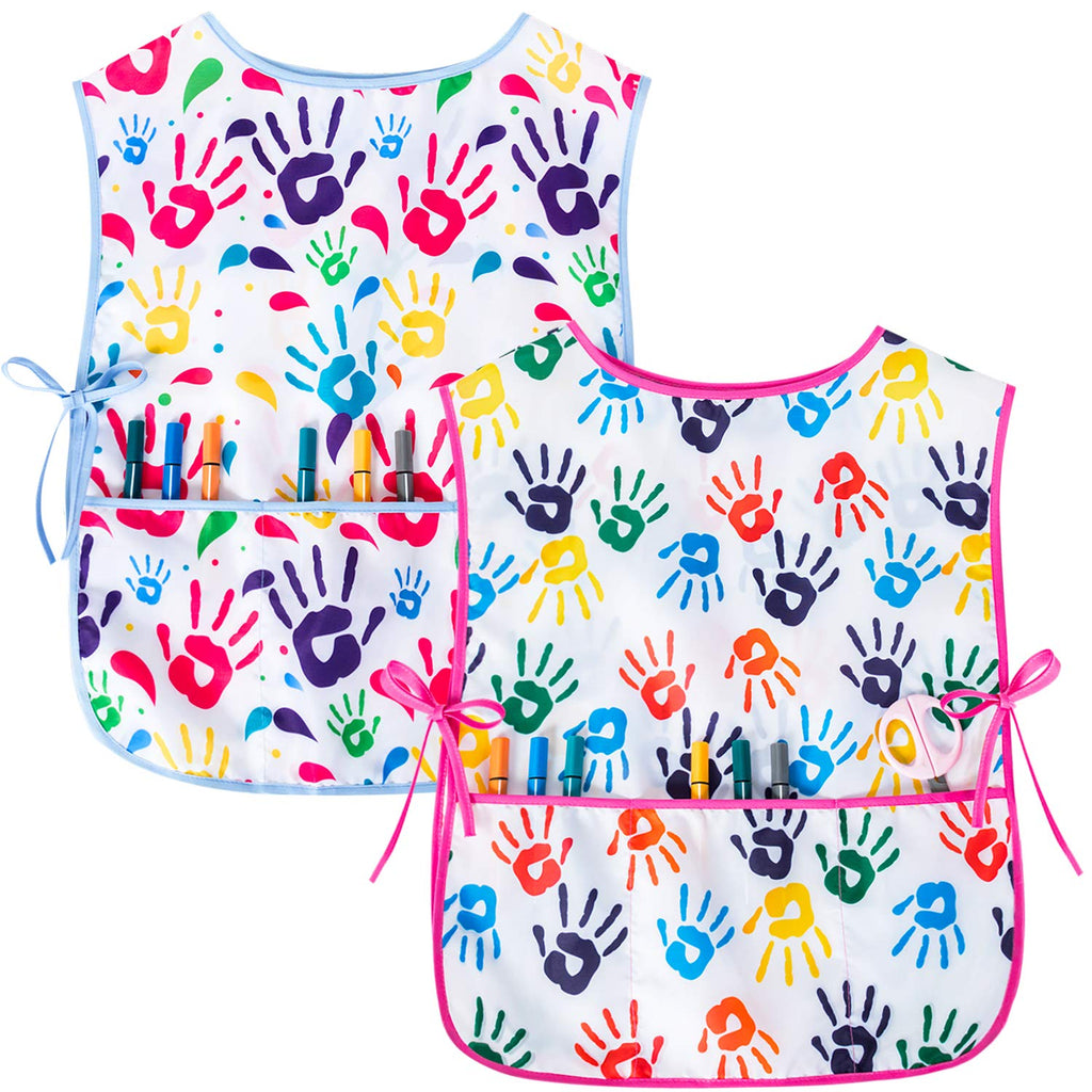 Nidoul Kids Art Smock - Waterproof Painting Apron with Pockets, Sleeveless, for Ages 2-7