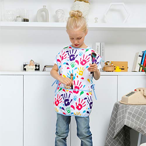 Nidoul Kids Art Smock - Waterproof Painting Apron with Pockets, Sleeveless, for Ages 2-7