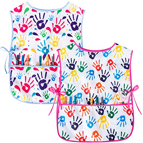 Nidoul Kids Art Smock - Waterproof Painting Apron with Pockets, Sleeveless, for Ages 2-7
