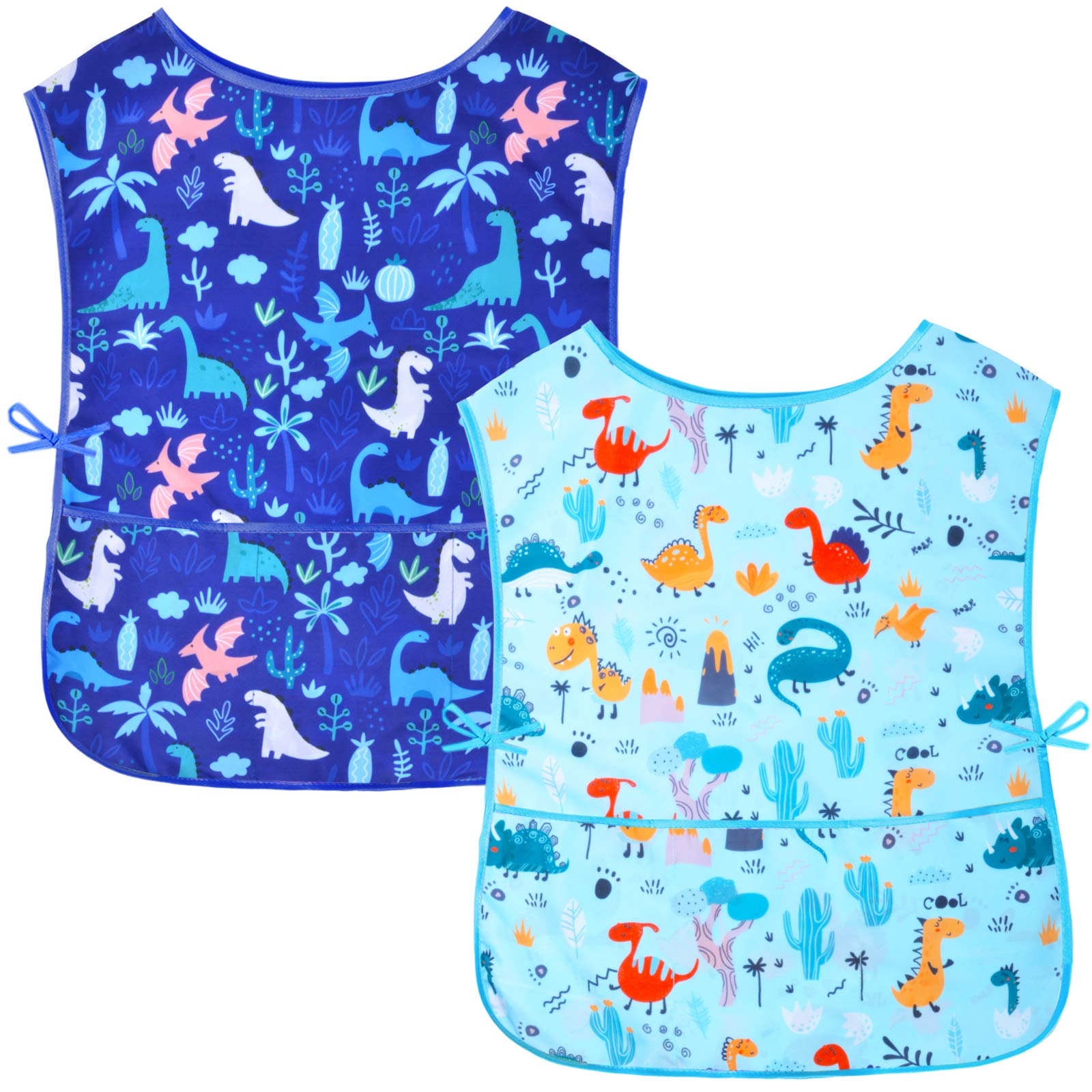 Nidoul Kids Art Smock: Waterproof Sleeveless Painting Apron with Pockets for Ages 2-7