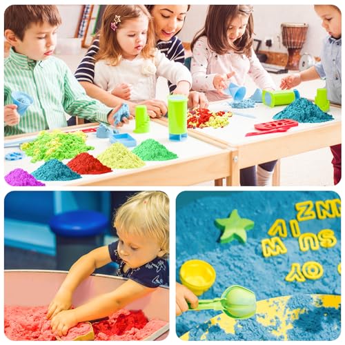 NiToy FlexiSand 2.2Lbs Dark Blue Play Sand – Non-Toxic, Never Dries Out, Ideal for Sensory Play and Molding