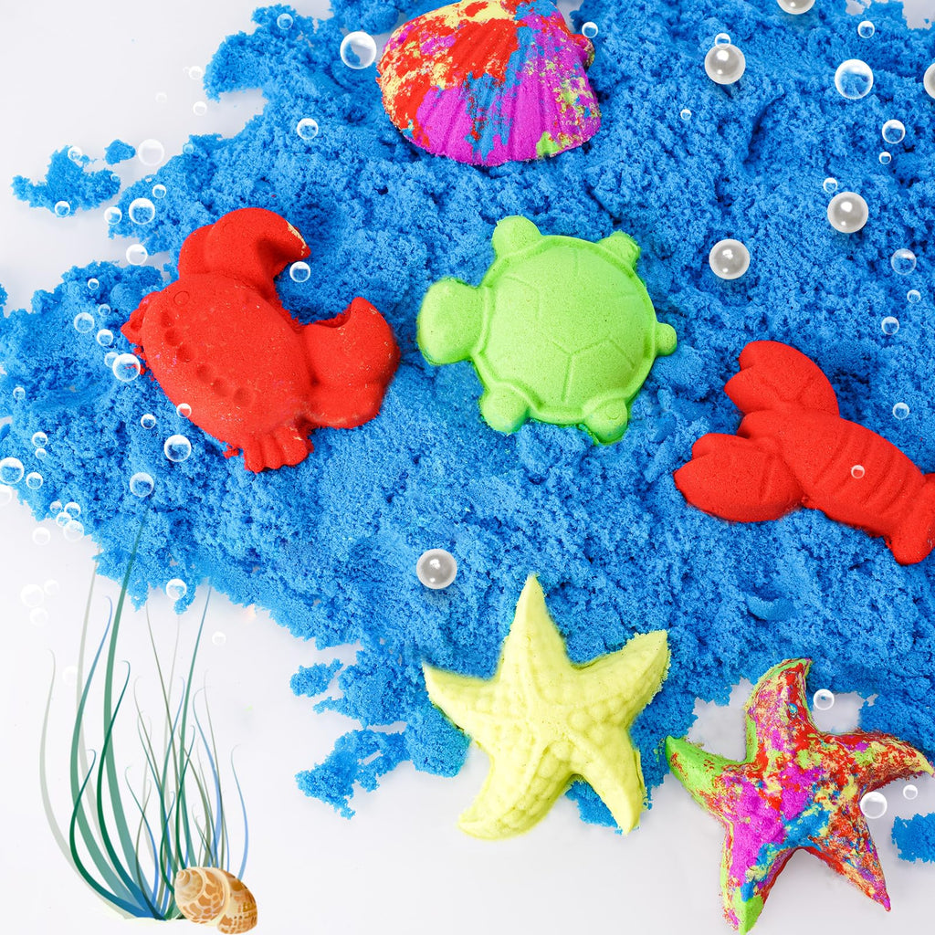 NiToy FlexiSand 2.2Lbs Dark Blue Play Sand – Non-Toxic, Never Dries Out, Ideal for Sensory Play and Molding