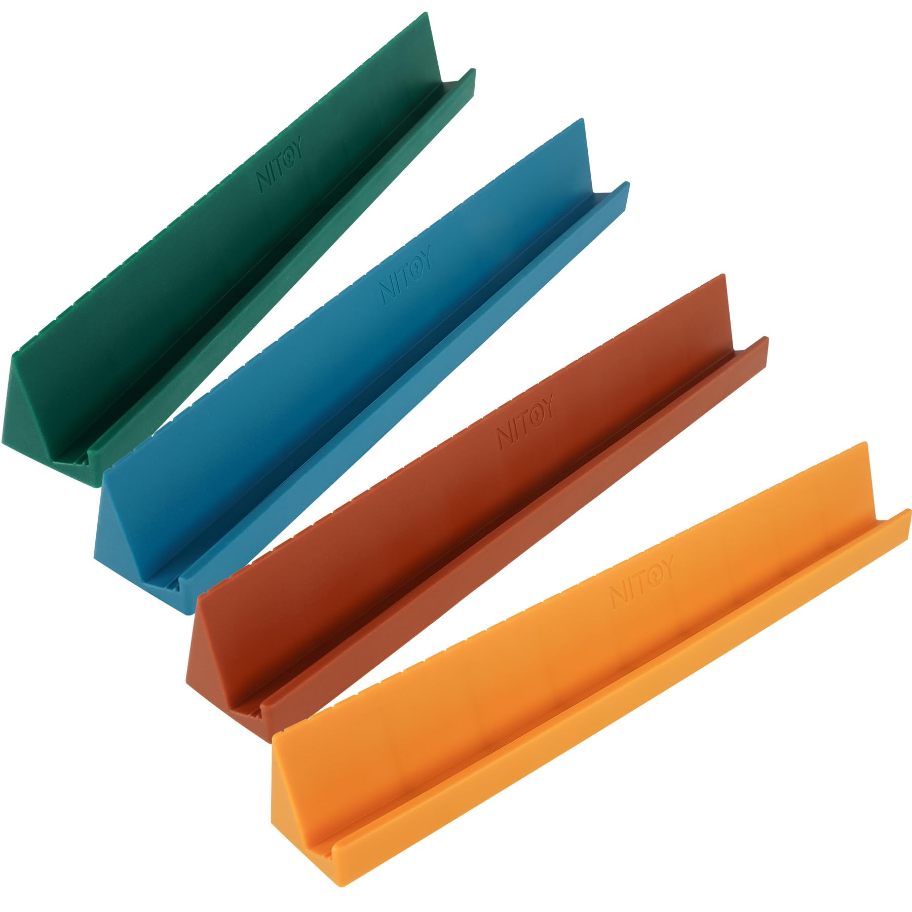 NiToy Silicone Domino Racks (Set of 4) – Adjustable Tilt, Anti-Slip, for Double-Six & Mexican Train Dominoes