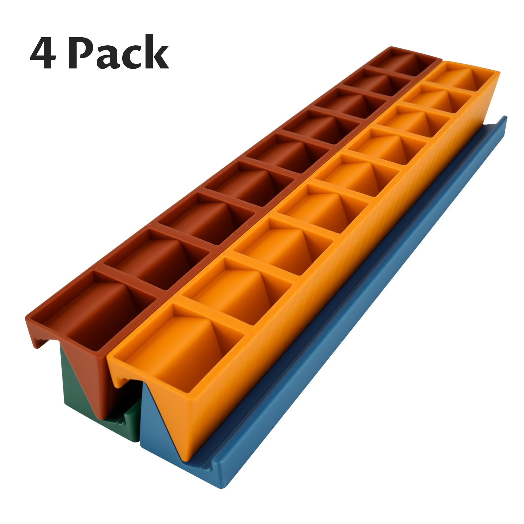 NiToy Silicone Domino Racks (Set of 4) – Adjustable Tilt, Anti-Slip, for Double-Six & Mexican Train Dominoes
