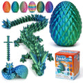 NIUCOO 12-Inch 3D Printed Dragon Egg with Articulated Dragon by Cinderwing3D