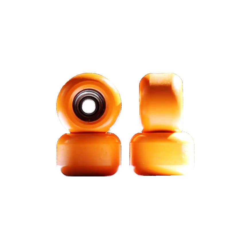 NOAHWOOD Fingerboards PRO Handmade Wheels with Self-Locking Nuts – Orange (7.5mm x 5mm, PEEK)