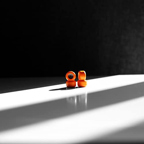 NOAHWOOD Fingerboards PRO Handmade Wheels with Self-Locking Nuts – Orange (7.5mm x 5mm, PEEK)