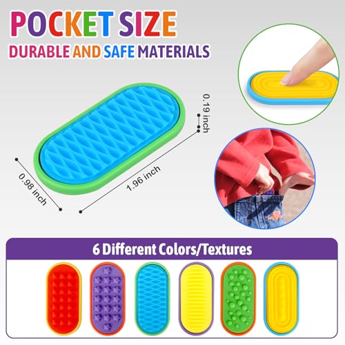 Noijilpi 6-Pack Silicone Fidget Toys for Anxiety, ADHD & Autism – Soft, Portable Stress Relief for Kids & Adults