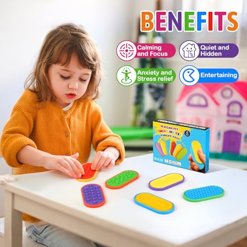 Noijilpi 6-Pack Silicone Fidget Toys for Anxiety, ADHD & Autism – Soft, Portable Stress Relief for Kids & Adults
