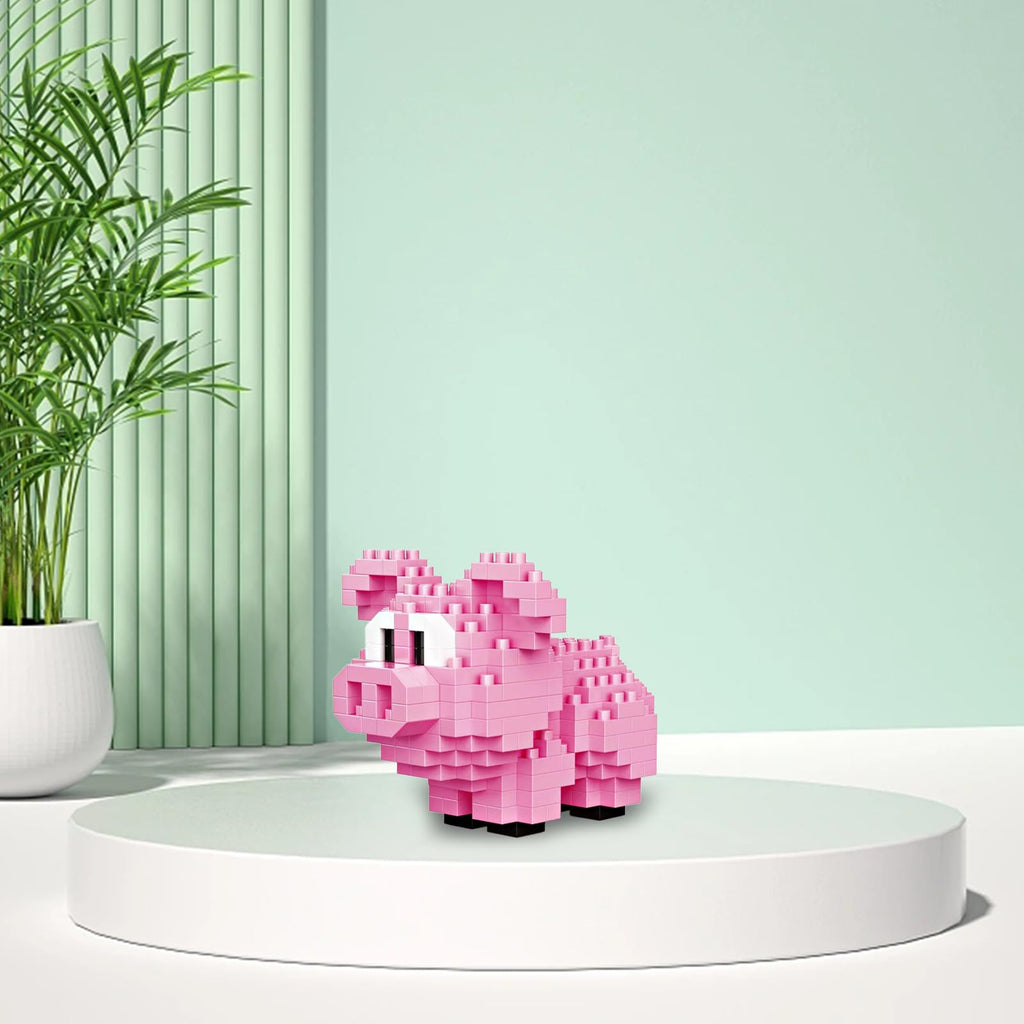 NOOLY Piglet Micro Building Blocks Set – 254 Pieces for Kids & Adults, Home/Office Decoration