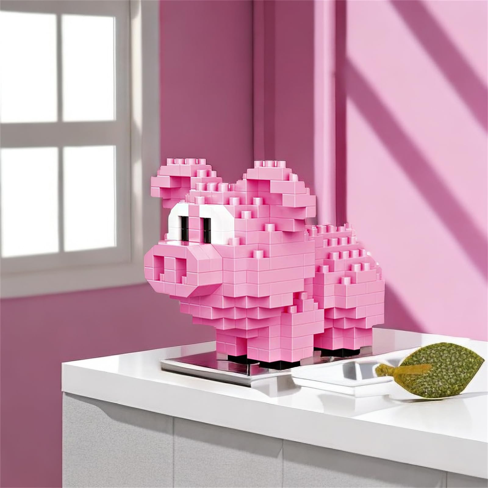 NOOLY Piglet Micro Building Blocks Set – 254 Pieces for Kids & Adults, Home/Office Decoration