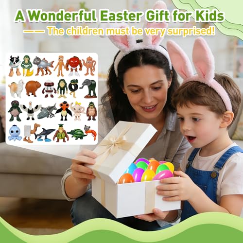 NOVASPORT 24PCS Italian Brainrot Easter Eggs - Prefilled Meme Figures for Egg Hunt & Basket Stuffers