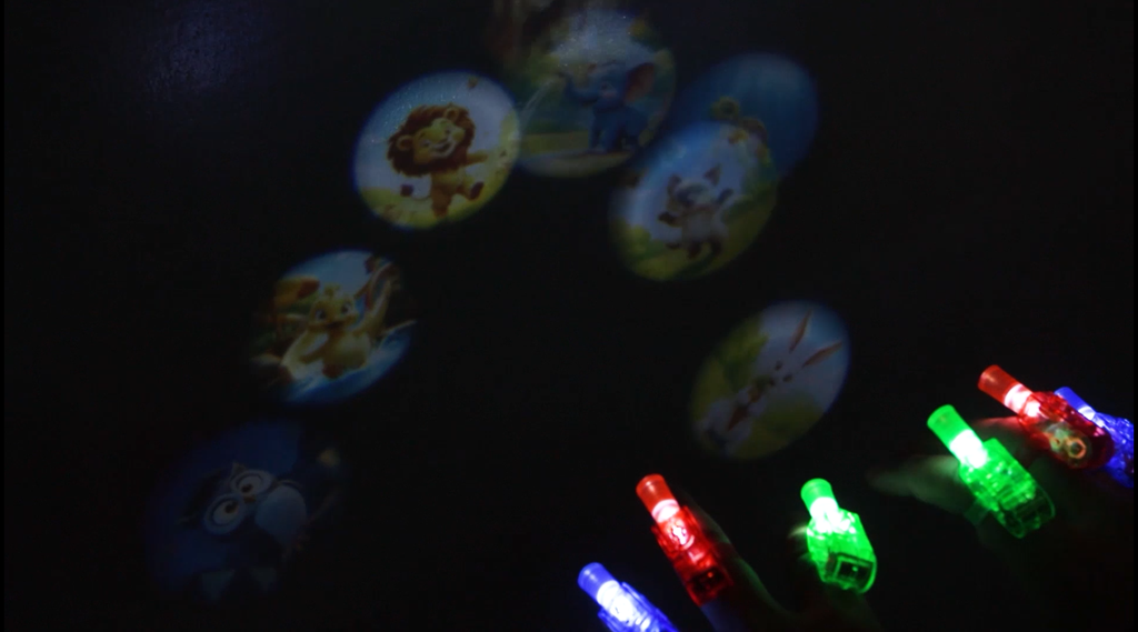 Novelty Place 24-Pack LED Animal Finger Lights – Cute Projector Party Favors for Kids