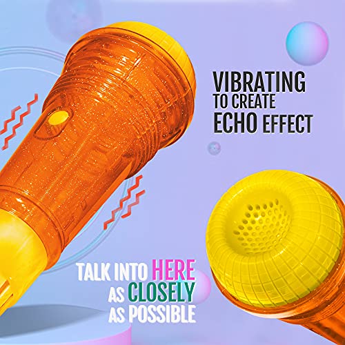 Novelty Place Echo Mic for Kids - Battery-Free Spring Echo Toy - 10" Yellow/Orange