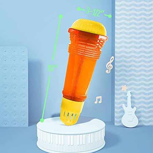 Novelty Place Echo Mic for Kids - Battery-Free Spring Echo Toy - 10" Yellow/Orange