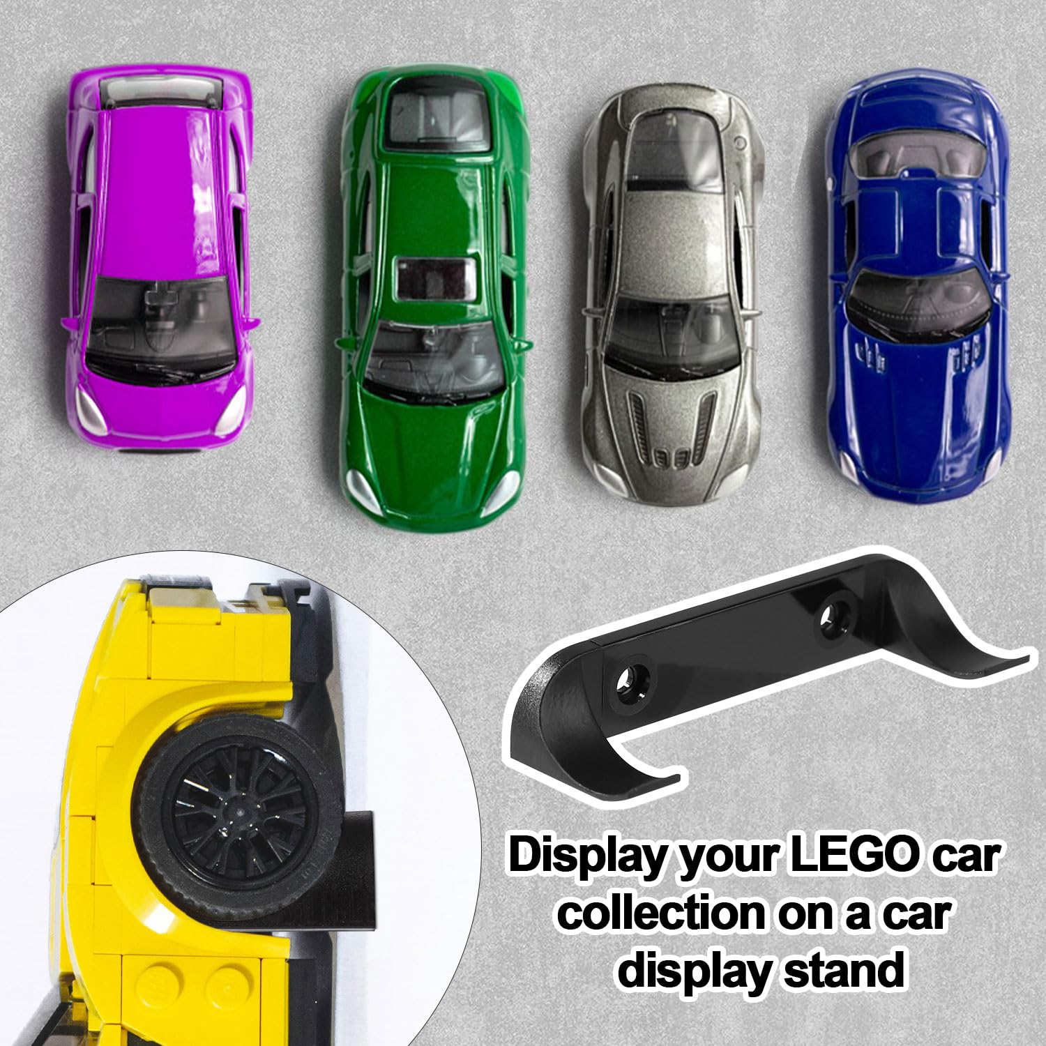 NQEUEPN 14-Pack Car Display Wall Mounts for Speed Champions Series – Vertical Wall Mount with Screws
