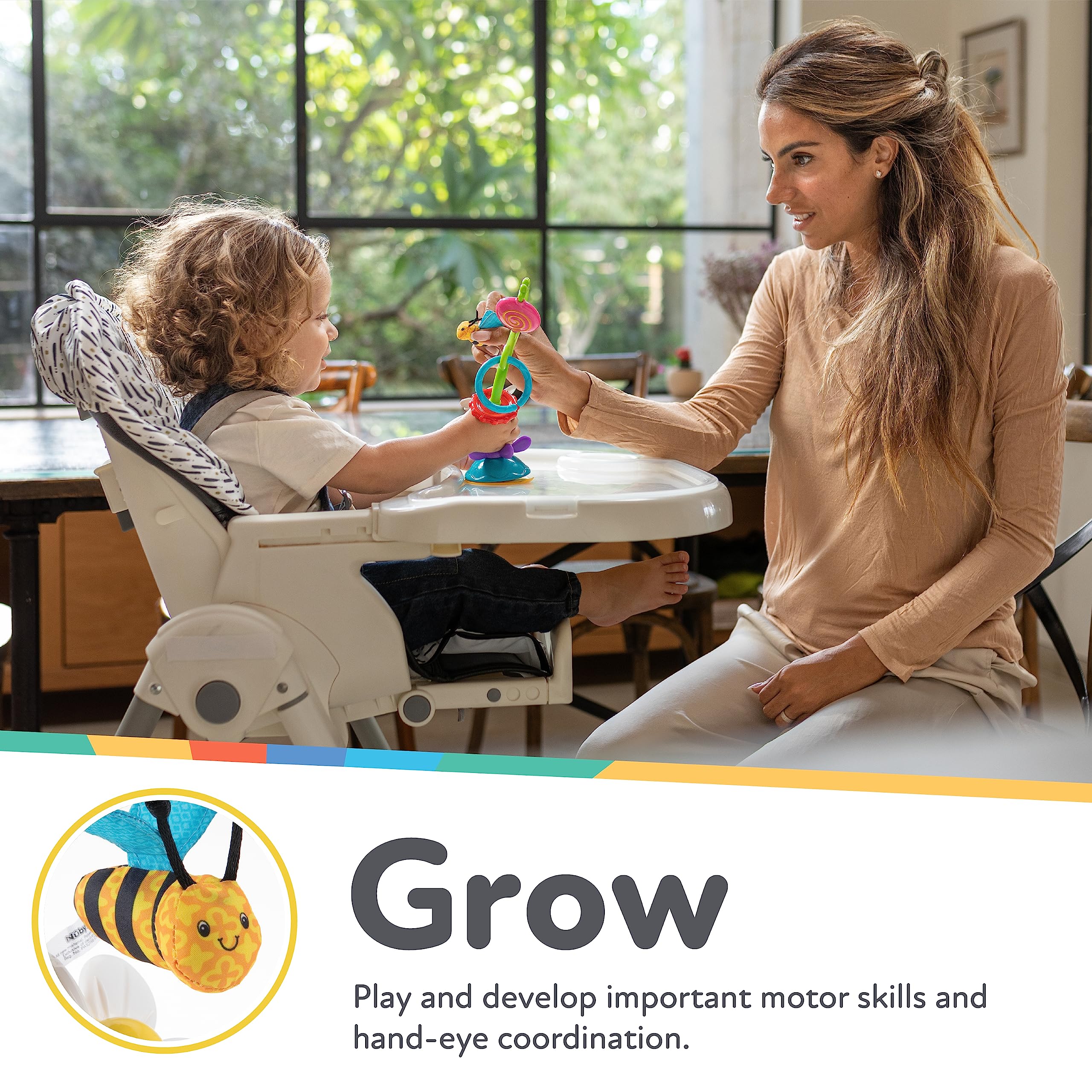 Nuby Buzzy Blossoms Suction Toy for High Chair & On-the-Go Play