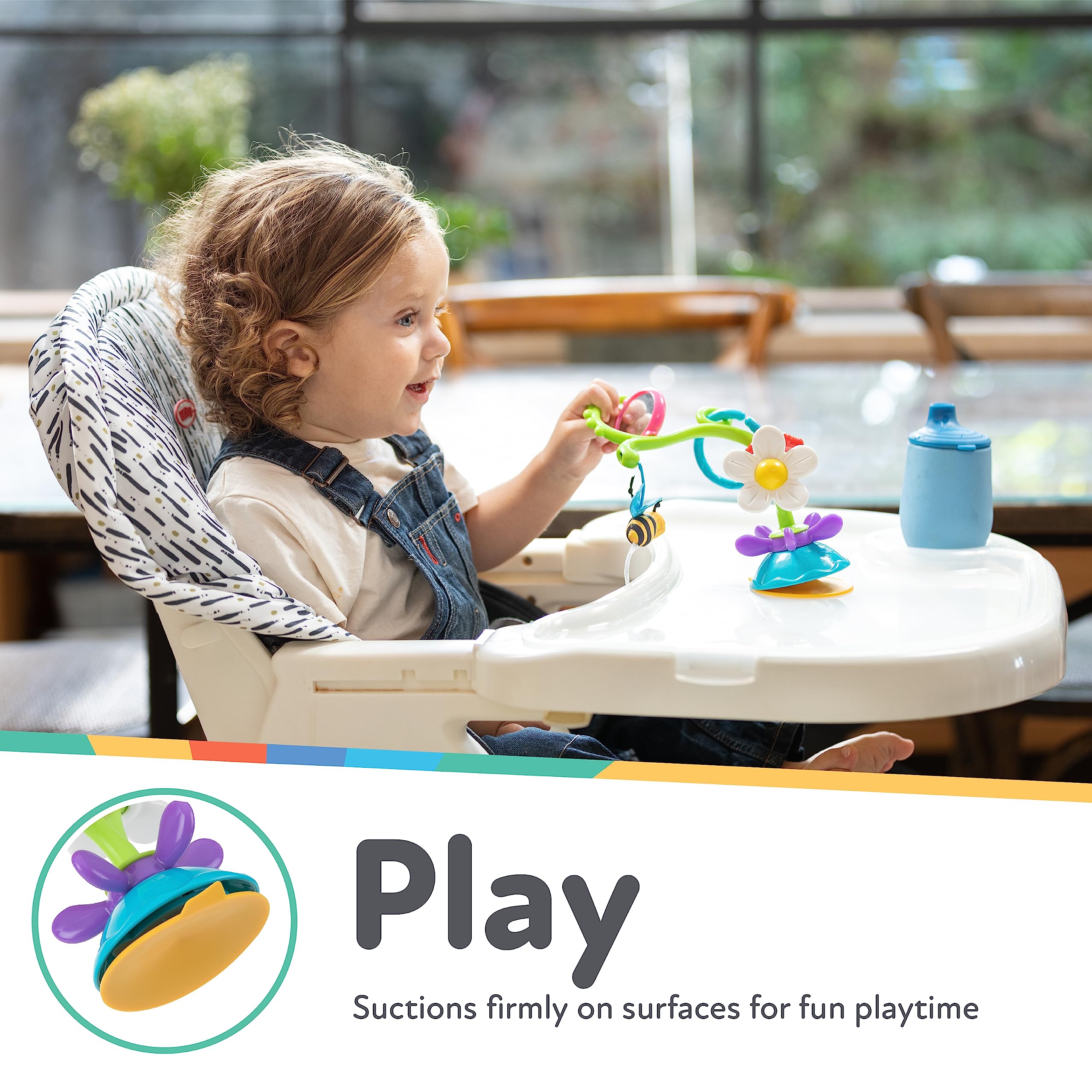 Nuby Buzzy Blossoms Suction Toy for High Chair & On-the-Go Play