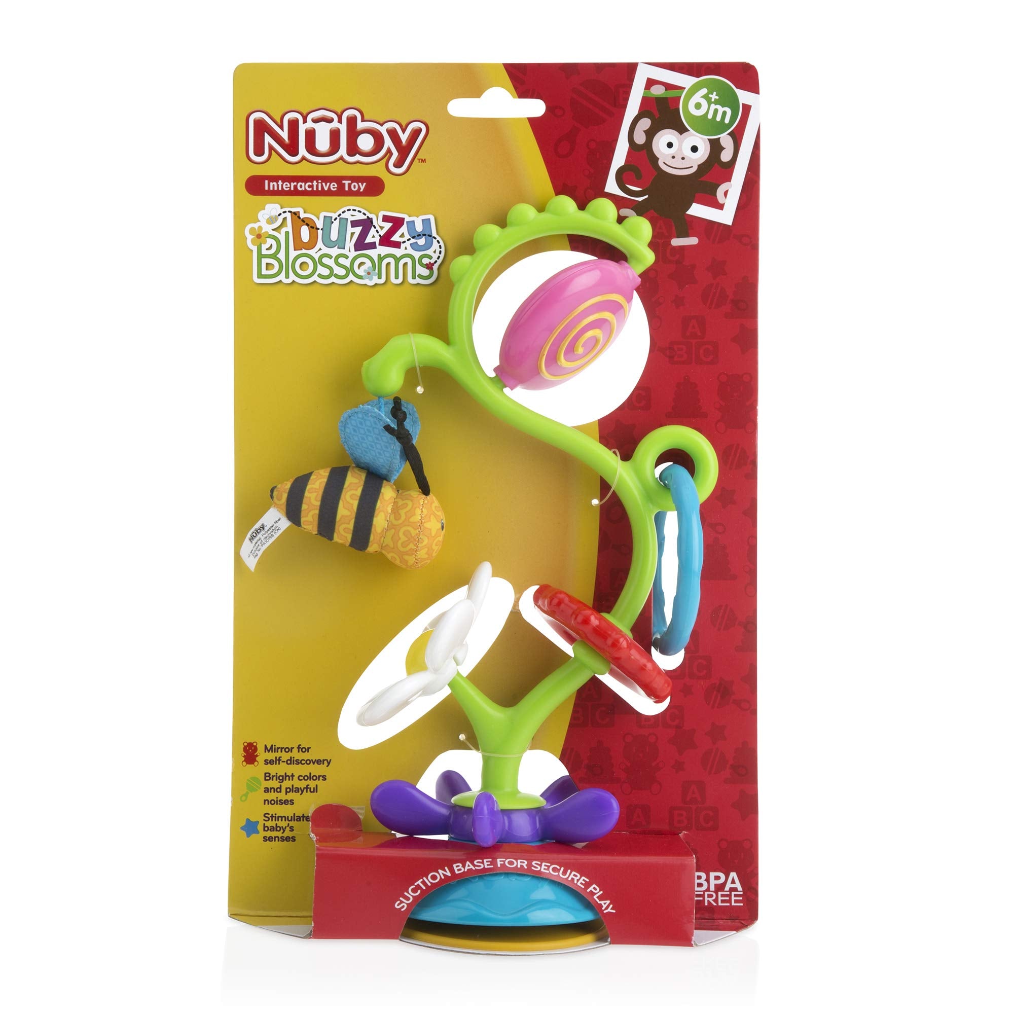 Nuby Buzzy Blossoms Suction Toy for High Chair & On-the-Go Play