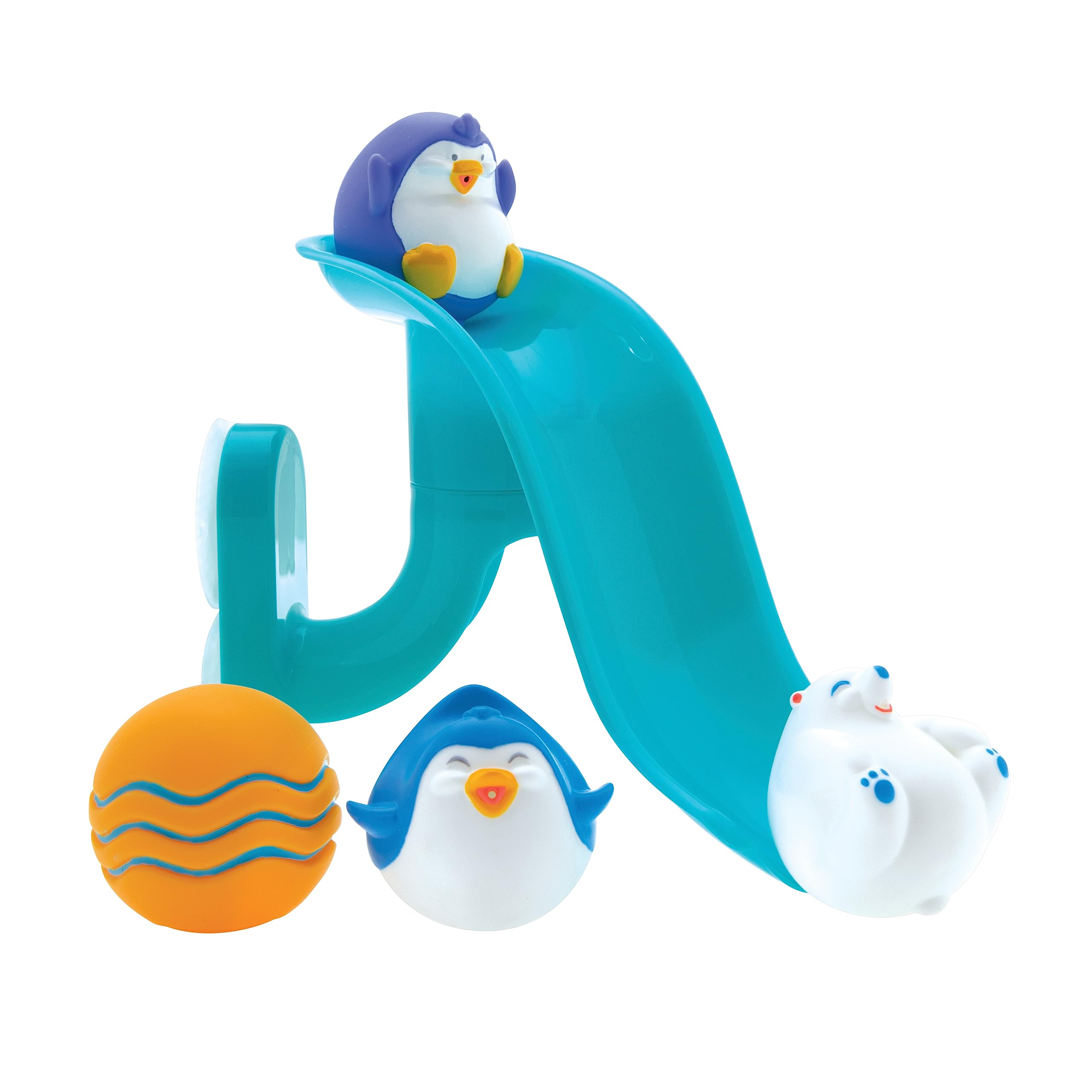 Nuby Penguin Slide Bath Toy Play Set with 4 Squirters – Interactive Bath Time Fun for Toddlers 12+ Months