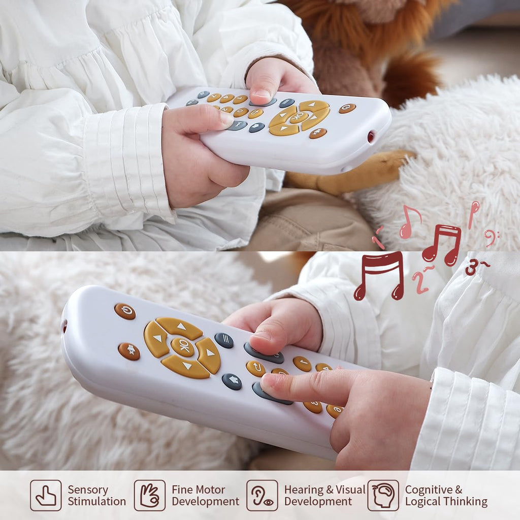 Nueplay Toddler Learning Controller – Trilingual Pretend Remote with Lights & Sounds for Ages 1-3
