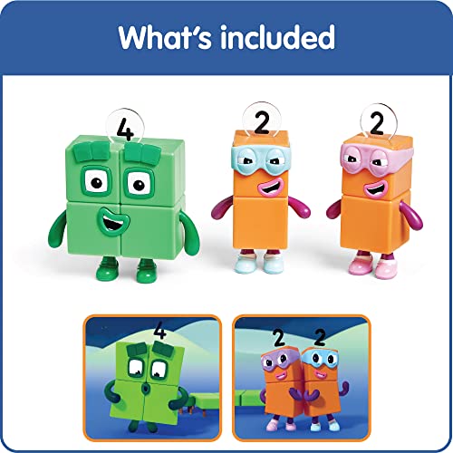 Numberblocks Four and the Terrible Twos Action Figure Set – Officially Licensed Math Toy for Kids Ages 3-5