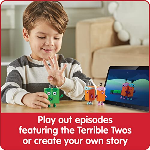 Numberblocks Four and the Terrible Twos Action Figure Set – Officially Licensed Math Toy for Kids Ages 3-5