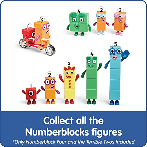 Numberblocks Four and the Terrible Twos Action Figure Set – Officially Licensed Math Toy for Kids Ages 3-5