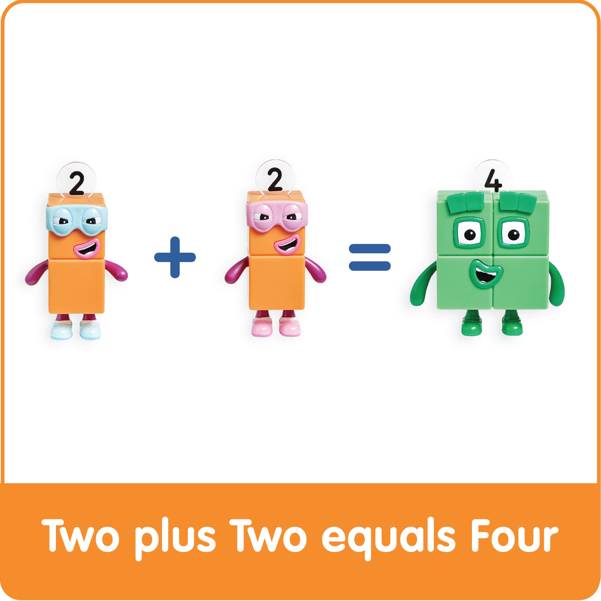 Numberblocks Four and the Terrible Twos Action Figure Set – Officially Licensed Math Toy for Kids Ages 3-5