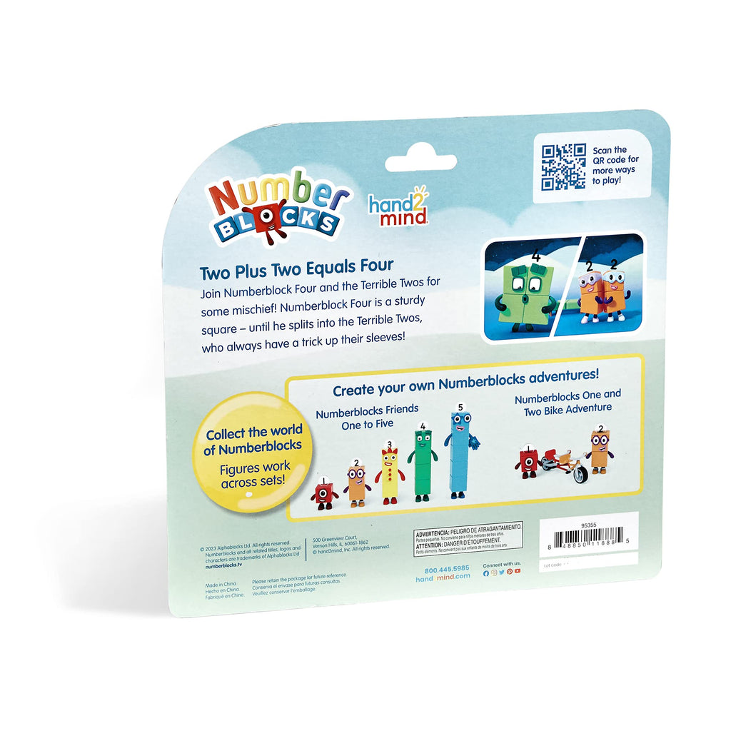 Numberblocks Four and the Terrible Twos Action Figure Set – Officially Licensed Math Toy for Kids Ages 3-5