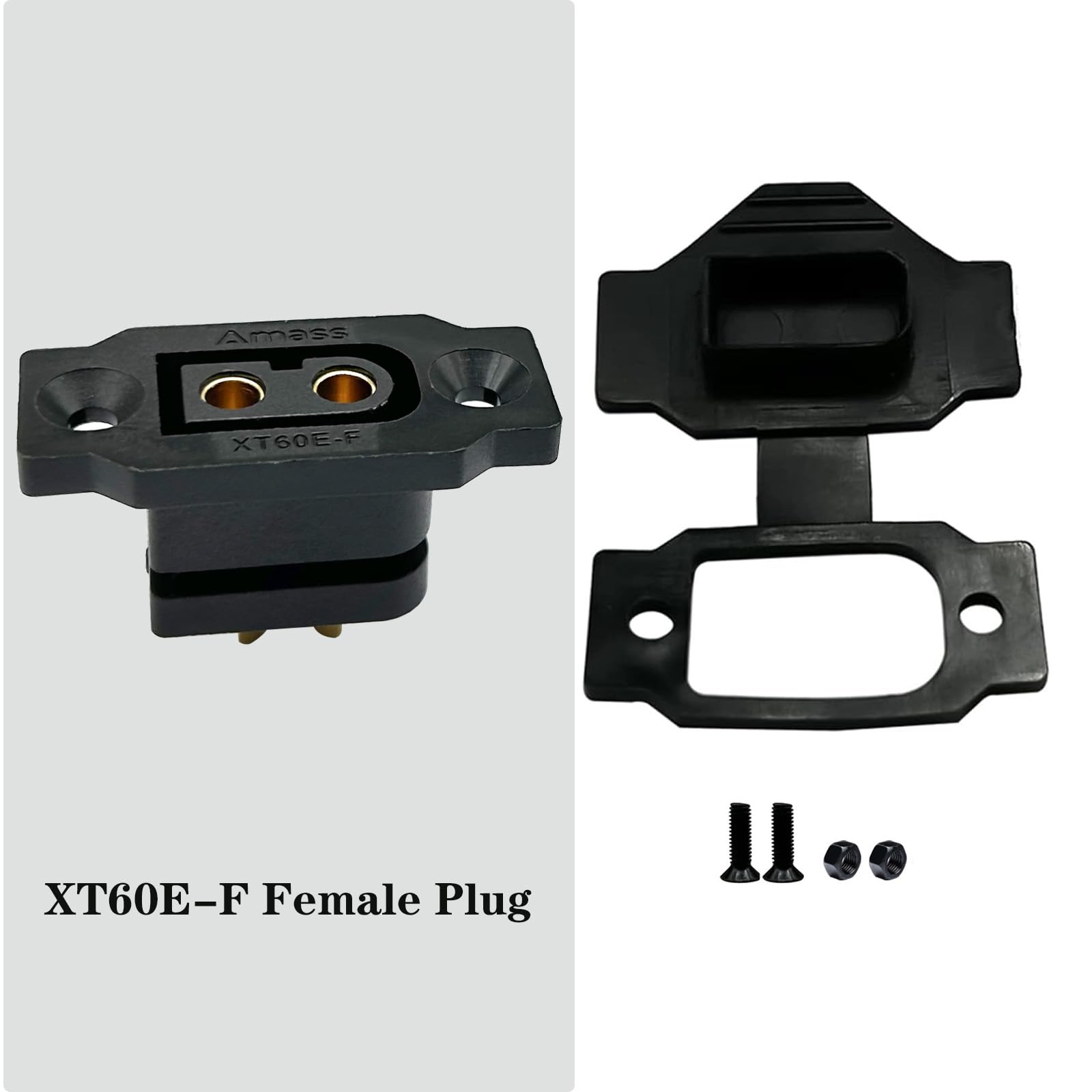 Nuofany 10-Pack XT60E-F Female Connectors with Dust Caps and Screws for RC Drones and Aircraft