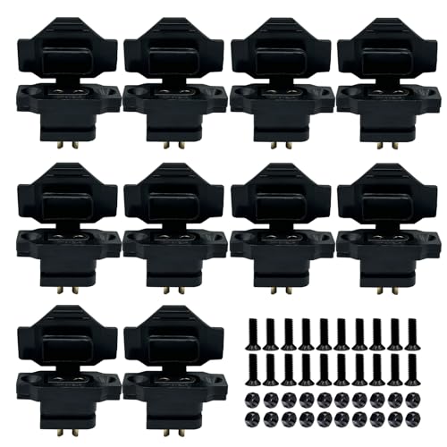 Nuofany 10-Pack XT60E-F Female Connectors with Dust Caps and Screws for RC Drones and Aircraft